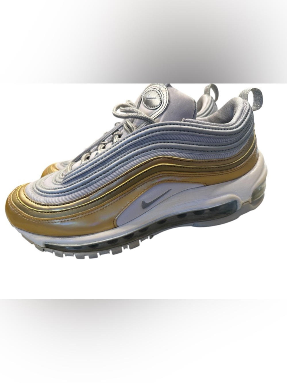 Nike Air Max 97 Women's Metallic Gold & Silver Athletic Shoes AQ 4137-001